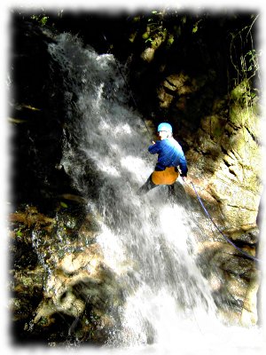 Glenn raps the waterfall