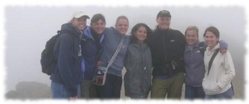 Group photo on the crater rim