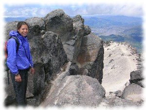 Jaime next to Guagua's summit