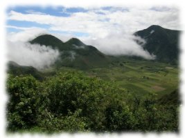 Pululagua crater and the lava dome Podoña