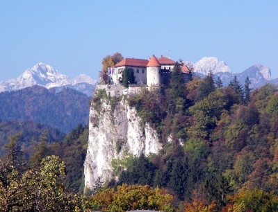 Bled Castle and the Julian Alps